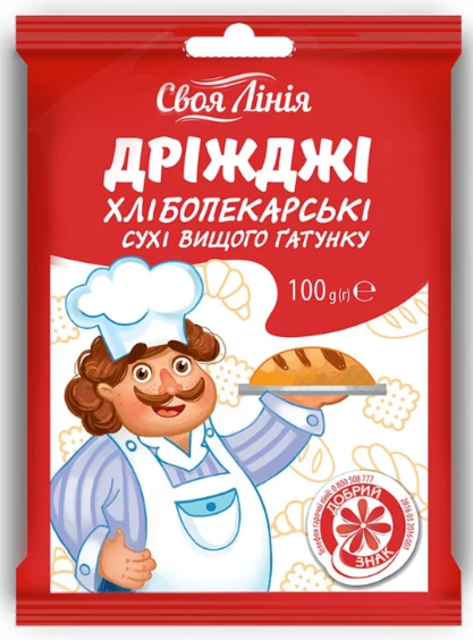 Дріжджі хлібопекарські сухі Своя лінія, 100г